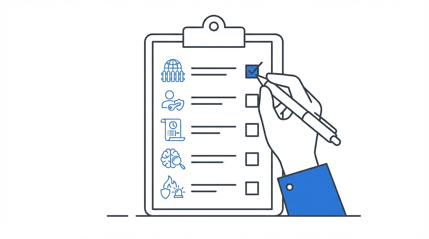 Enterprise AI governance checklist illustration